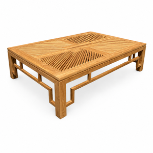 Sunnie Handmade <b>Solid</b> <b>Wood</b> Coffee Table with Slatted <b>Top</b>-Modern Minimalist Design for Villa Living Room - Product Image 2