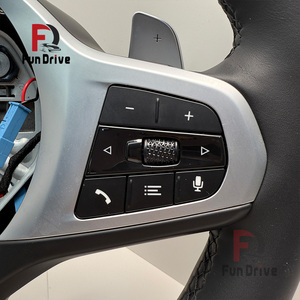 Volante de Cuero Completo para <span class=keywords><strong>BMW</strong></span> G20 G30 G37 G21 G22 G23 G80 Serie 3 Modelos M3 M4 2019-2023 Diseño Deportivo Cuero de Gamuza - Product Image 5