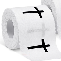 Bande de sport blanche en gros avec bord dentelé de 5 cm, facile à déchirer, en coton protecteur pour la gymnastique et la boxe, couvrant les poignets et les chevilles