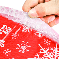 Enveloppe à bulles de Noël, impression personnalisée, motif flocon de neige rouge et vert, pochette rembourrée pour l'envoi de cadeaux de Noël