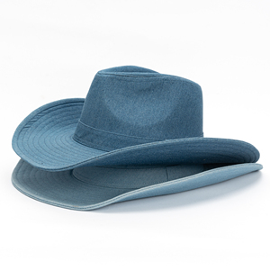 Sombrero Vaquero de Mezclilla a la Moda para Mujer y Hombre, Estilo Informal para Negocios, Fiestas, Transpirable, Protección Solar, Cuatro Estaciones, <span class=keywords><strong>Misi</strong></span> LK-3074 Personalizado - Product Image 1
