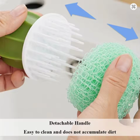 1 pièce Brosse de nettoyage pour vaisselle Cactus à couleur dégradée - Multifonctionnelle, antibactérienne, en plastique durable, avec boule de nettoyage nano pour cuisine