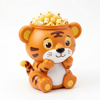 Ember Plastik AS/PVC/PS Khusus untuk Popcorn dengan Tutup, Desain Karakter Kartun Bioskop, Tempat Wadah Snack