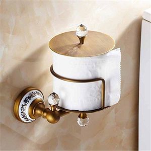 Compre un portarrollos de papel higiénico con acabado dorado, estilo antiguo, hecho de metal, para baño. - Product Image 5