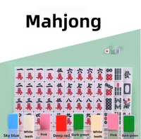 Kit de Mahjong Personnalisé avec Dos en Mélamine à Image Intégrale, Tuiles Imprimées Personnalisées, Jeu de Table pour la Détente à Domicile, Cadeau