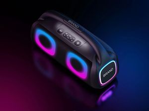 Loa di động đầy màu sắc với chất lượng âm thanh tuyệt đẹp và hiệu ứng ánh Sáng Gradient cho trải nghiệm nghe xung quanh - Product Image 3