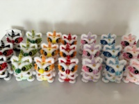 Pendentif Danse du Lion Tendance Nationale 2026, Breloque en Peluche Faite à la Main, Porte-Bonheur, Jouet Créatif de Style Chinois Traditionnel, Fini