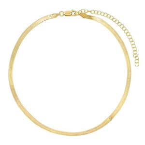 Gemnel 925 فضة 18k الذهب عالية الجودة 3.5 مللي متر متعرجة سلسلة الأفعى المختنق قلادة - Product Image 1