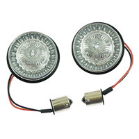Feux arrière LED de moto clignotants 1156 Bullet Plug & Play (paire) Chrysanthème compatibles avec les modèles Harley dotés d'une prise Bullet 1156 de 2 pouces