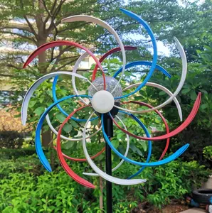 Spinner à vent Anti-carottes coloré en métal, style 3d décoratif pour jardin et extérieur