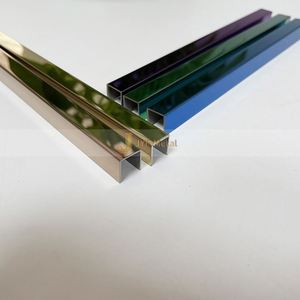 Bordure de carrelage en acier inoxydable 304 personnalisée, imperméable, durable, en forme de U, décoration polie pour appartement - Product Image 1