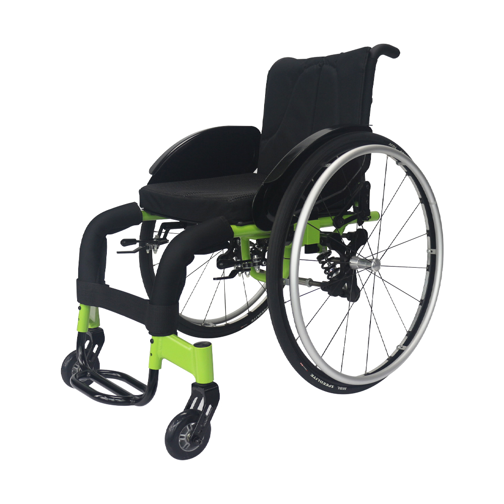 Proveedor de china, suministros de terapia de rehabilitación, silla de ruedas deportiva de ocio manual ligera para exteriores, deporte ligero