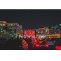 Écran de projection géant gonflable portable pour l'extérieur, imperméable, taille personnalisable, pompe à air électrique, thème plage, installation facile