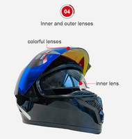 Casque de moto intégral modulaire Dot Dual Visor Casque de moto Casques de moto