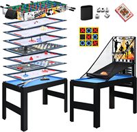 Table de jeux multifonction 15-en-1 de 48 pouces en bois composite pour la maison et la salle de jeux : Baby-foot, Hockey, Billard, Ping-pong, Basketball, Shuffleboard