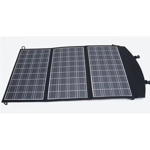 แผงโซลาร์เซลล์พับได้แบบพกพาสำหรับใช้ในครัวเรือน 45 วัตต์ ผ้ากันน้ำสีดำ ขายส่ง - Product Image 1