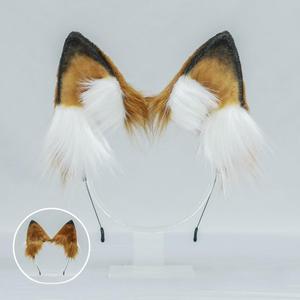E0083 handmade JK delinquent phong cách tóc phụ kiện Husky Dog Tai Headband lông động vật Tai Prop Halloween Phụ kiện - Product Image 3