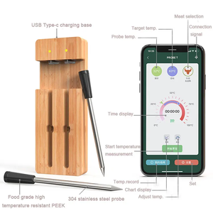 Thermomètre à viande numérique FM205 à double <span class=keywords><strong>sonde</strong></span>, intelligent, sans fil, Bluetooth, pour grillades, <span class=keywords><strong>cuisson</strong></span> au four, vente chaude - Product Image 4