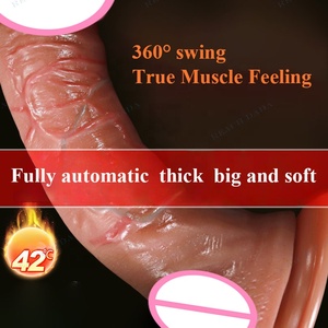 Venta caliente productos sexuales para adultos, consoladores de pene de silicona, masajeadores vaginales calentados telescópicos, masturbadores femeninos. - Product Image 3