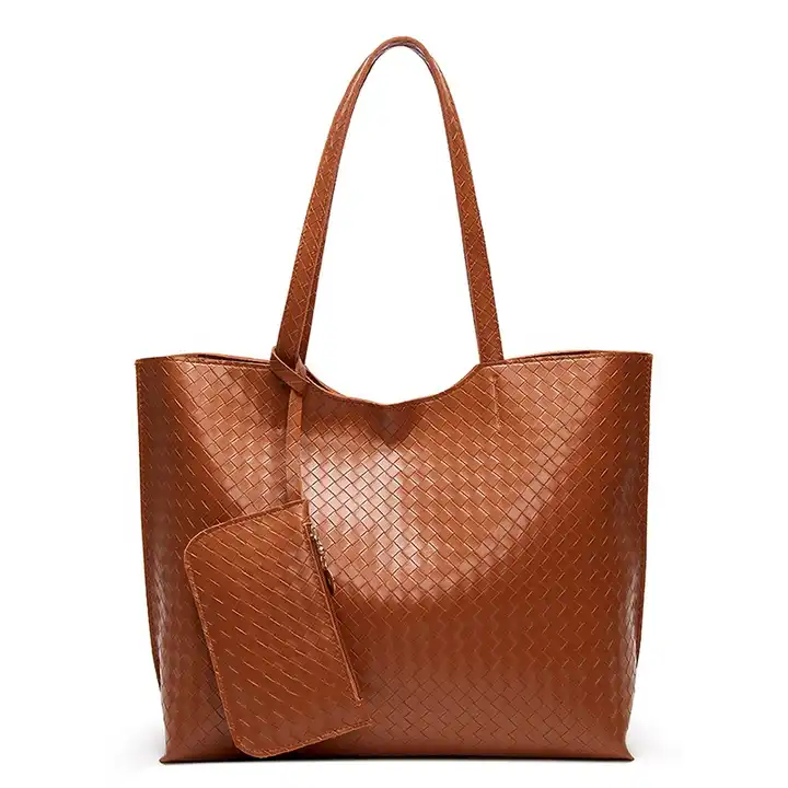 Women Genuine Leather Big Brown Tote Bag