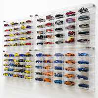 Vitrine en acrylique compatible avec les voitures Matchbox, en plexiglas, pour 25 véhicules, étagère pour voitures miniatures avec porte