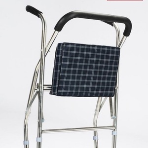 Unique <b>Walker</b> Rollator Steel Frame Height Adjustable Folding Mobility Aid For <b>Elderly</b> Patient Rehabilitation - Product Image 1