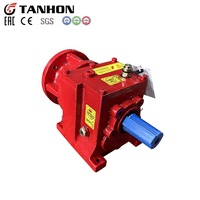 Réducteur hélicoïdal TANHON R à deux étages, rapport de réduction 3.21~200.87, montage sur bride, en alliage d'aluminium, boîte de vitesses en ligne ou motoréducteur hélicoïdal