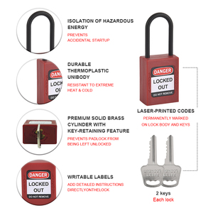 Cadenas de sécurité isolant en nylon plastique ultra-mince Elecpopular <span class=keywords><strong>EP</strong></span>-8531N de qualité supérieure avec isolation intégrée - Product Image 6