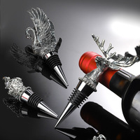 Bouchon verseur en métal Jianxin en forme de tête de cerf pour bouteille de vin, mini verseur à vide pour boissons, accessoires de bar à alcool en stock