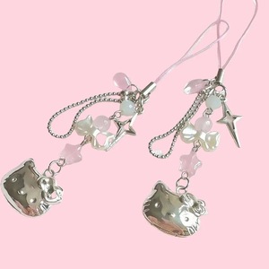 Lindo Anime Kitty Cat Metal llavero mayoristas coche teléfono colgante y bolsa regalo para accesorio móvil o decoración del hogar - Product Image 2