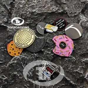 Outil de réparation de divots de golf en métal avec logo personnalisé, aimant, clip de chapeau et marqueur de balle, modèle vierge, vente en gros - Product Image 6