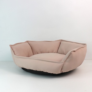 럭셔리 고양이 침대 벨벳 애완동물 침대 미끄럼 방지 바닥 솔리드 코듀로이 재활용 강아지 침대 친환경 제조업체 - Product Image 4