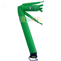 Danseur d'air étranger gonflable en nylon vert annonçant le tube de ciel ondulant gonflable à vendre