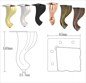 4 धातु की रानी ऐनी पैरों का सेट 14 सेमी व्यास आईकॉर्न गुलाब सोने की कुर्सी पैर की हड्डी m8 बोल्ट धातु की मेज - Product Image 5