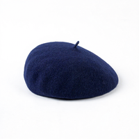 Gorro de Boina Informal para Niños, 100% Lana, Transpirable, Color Sólido, Estilo Artista Francés, para Otoño e Invierno, Cálido, Marrón