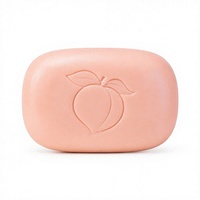 Savon artisanal parfum pêche, étiquette privée, emballage personnalisé avec logo pour les soins quotidiens du corps