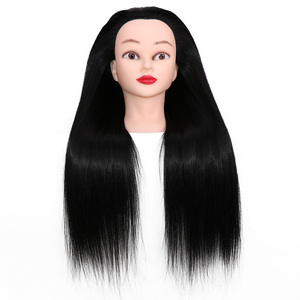 Factory Outlet 100%, maniquí <span class=keywords><strong>de</strong></span> entrenamiento <span class=keywords><strong>de</strong></span> salón <span class=keywords><strong>de</strong></span> cosmetología sintética, cabeza <span class=keywords><strong>de</strong></span> Maniquí <span class=keywords><strong>de</strong></span> peluquería recta para <span class=keywords><strong>corte</strong></span> <span class=keywords><strong>de</strong></span> <span class=keywords><strong>pelo</strong></span> - Product Image 1