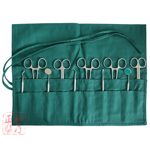 Operating Room Instrument Storage Bag Dark Green Pure Cotton Multipurpose Durable Surgical Tool Organizer - Product Image 1