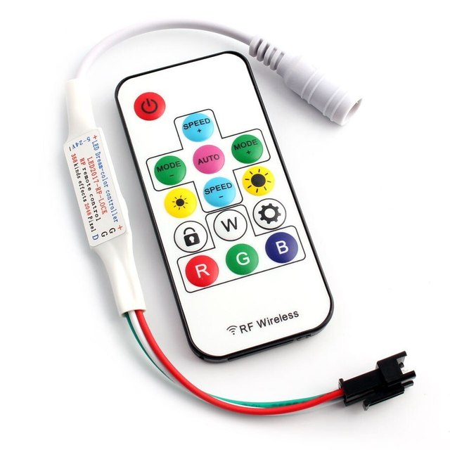 SP103E MIn RF Remote 14key DC5-24v Controller for Digital Addressable Dream Color LED Strip Light