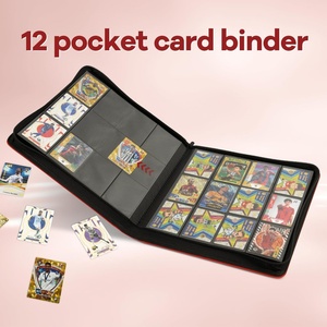 Classeur de cartes à collectionner en cuir PU personnalisé, 9 pochettes, pages intérieures en PP pour cartes de sport, étui uniquement, acrylique, marque OEM/ODM disponible - Product Image 3