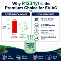 Gas Refrigerante HFO Tontank R1234yf 950kg de Bajo GWP para Aire Acondicionado de Vehículos Eléctricos, Logotipo OEM Disponible, Precio de Fábrica al por Mayor RAECH