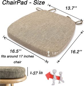 Coussin de siège antidérapant en <span class=keywords><strong>mousse</strong></span> à mémoire de forme universelle toutes saisons de haute qualité respirant lavable en Machine <span class=keywords><strong>pour</strong></span> chaises d'intérieur et d'extérieur - Product Image 3