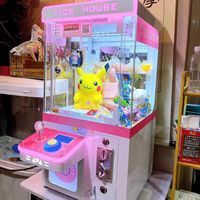 Usine en gros monnayeur petite machine de jeu d'arcade de bonbons pas cher mini jouet en peluche cadeau griffe de grue avec accepteur de facture pour les enfants