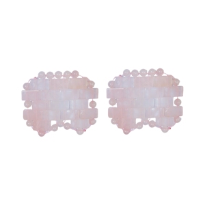 Multi Shape Natural 100% Rose Quartz <b>Eye</b> Pad Massage Anti Puffiness Jade <b>Eye</b> <b>Mask</b> - Product Image 2