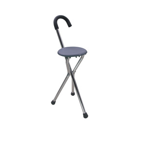 Chaise-tabouret en acier inoxydable pour personnes âgées, trépied avec embouts en caoutchouc, multifonctionnel, soutien pour la santé et le massage - Product Image 1
