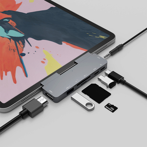 <span class=keywords><strong>USB</strong></span> <span class=keywords><strong>C</strong></span> Hub USB3.1 Carga PD para iPad <span class=keywords><strong>Pro</strong></span> <span class=keywords><strong>MacBook</strong></span> Air Switch a HD <span class=keywords><strong>USB</strong></span> 3,0 Adaptador Tipo-<span class=keywords><strong>C</strong></span> Teléfono con conector de datos para auriculares - Product Image 3