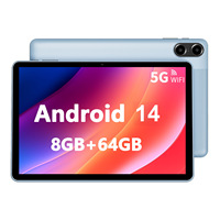 Tablet PC Android 14 Multifungsi 10.1 Inci Octa Core 8GB+64GB Penyimpanan 6000mAh Layar IPS Navigasi GPS