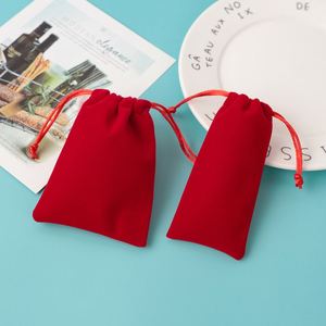 Sac en velours à cordon personnalisé avec logo, pochette en microfibre, sac anti-poussière en satin et daim, gaufrage, emballage de bijoux personnalisé - Product Image 6