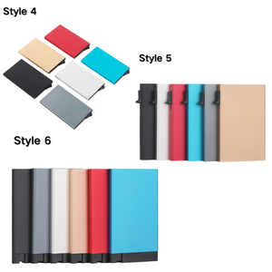 自动弹出金属银钱包 RFID 阻止极简主义铝滑动按钮信用卡持有人 - Product Image 3