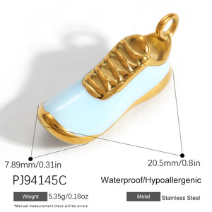 Ciondolo a tema sportivo YIMEILI&Fashion <span class=keywords><strong>in</strong></span> smalto a forma di palla, <span class=keywords><strong>in</strong></span> acciaio inossidabile, accessori fai da te, non sbiadisce - Product Image 5